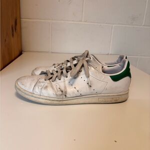 Adidas Stan Smith White and Green Sneakers